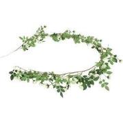 Kunstguirlande Rosa Bonica wit