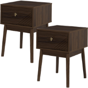 MISOU Tiffany Nachtkastjes set van 2 - Wandkast - met Lades - Bijzetta...