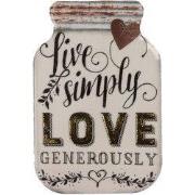 Clayre & Eef Magneet 5x1x8 cm Wit Metaal