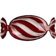 Clayre & Eef Decoratie schaal 23x11x4 cm Rood Glas