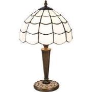 Lumilamp Tiffany Tafellamp Ø 25x43 cm Wit Bruin Glas