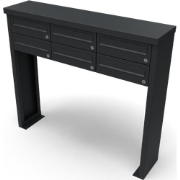 Multibox brievenbus 3 breed 2 hoog zwart