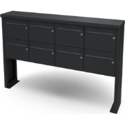 Multibox brievenbus 4 breed 2 hoog zwart