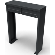 Multibox brievenbus 2 breed 1 hoog zwart
