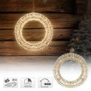 Kerstverlichting krans 38 cm warm wit 480 LED's IP44 binnen/buiten