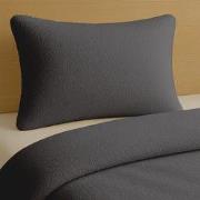 Zydante® Dekbedovertrek Teddy 240x220 cm - Anthracite - met 2 Kussensl...
