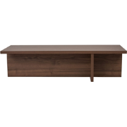 Salontafel met rechthoekig blad en asymmetrische poot L120 cm - HARBOR