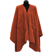 Unique Living - Omslagplaid Clio 148x160cm - Orange Flame