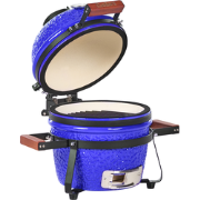 KAMADO - Mini houtskoolgrill - Blauw - Keramiek