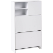 COBAR - Schoenenkast 3 vakken - Wit - Vezelplaat