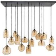 Hanglamp Amber Glas - 155x60x150cm - Rib