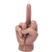 Candle -Middle Finger - Wax - Taupe - 310gram -10x9x17cm
