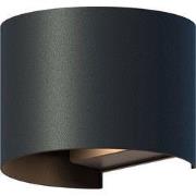 Outdoor wall light oval zwart