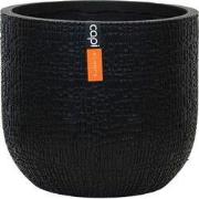 Pot bol Skin 9x8 zwart bloempot