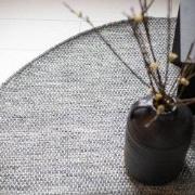 Vloerkleed Gerecycled Materiaal Rond Ciro Grijs op=op Grijs; Blauw - G...