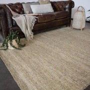 Vloerkleed Gerecycled Materiaal Ciro Geel/Naturel op=op - Gerecycled-m...