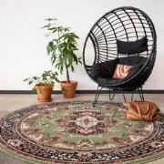 Rond Vintage vloerkleed Nain Perzisch Groen - Polypropyleen - Rond 235...