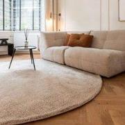 Rond Berber Vloerkleed Beige Nador - Wol - Rond 240 Ø - (XXL)