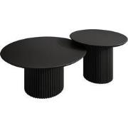 Meubella - Salontafel Mixx - Mat zwart - Set van 2