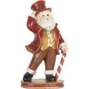 Clayre & Eef Kerstdecoratie Kerstboom 12x9x21 cm Rood Kunststof