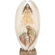 Clayre & Eef Kerstdecoratie Engel 19x10x40 cm Beige Kunststof