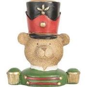 Clayre & Eef Kaarthouder Beer 9x6x10 cm Bruin Kunststof