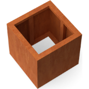 Quadra vierkante plantenbak cortenstaal L50 x B50 x H50 cm