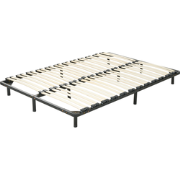 BASIC  - Vrijstaande lattenbodem - Zwart - 160 x 200 cm - Staal