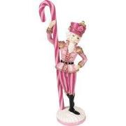 Clayre & Eef Beeld Notenkraker 9x6x23 cm Roze Polyresin