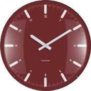 Wandklok Realista Dome - Rood - 35x35x35cm