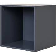 Frenkie vierkanten houten wandplank donkergrijs - 34 x 34 cm