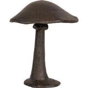 Clayre & Eef Decoratie Beeld Paddenstoel 12x11x15 cm Bruin Metaal