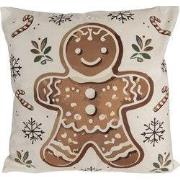 Clayre & Eef Kussenhoes 45x45 cm Beige Polyester