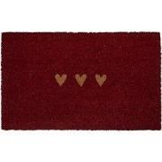 Clayre & Eef Deurmat 75x45x1 cm Rood Kokos Hart
