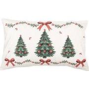 Clayre & Eef Kussenhoes 30x50 cm Beige Polyester Kerstboom