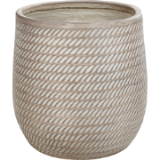 LIVADIA - Bloempot - Taupe - 39 cm - Vezelklei