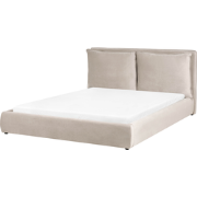 BAJONNA - Tweepersoonsbed - Taupe - 160 x 200 cm - Stof