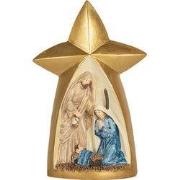 Clayre & Eef Kerstdecoratie Beeld Kerstgroep 14x6x21 cm Goudkleurig Ku...