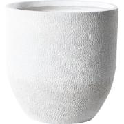 KANNIA - Bloempot - Wit - 46 cm - Klei-vezelmengsel