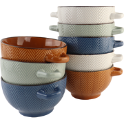OTIX Soepkommen met Oor - Set van 8 - Soepbeker - Verschillende kleure...