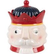 Clayre & Eef Voorraadpot Notenkraker Ø 16x19 cm Rood Keramiek