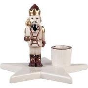 Clayre & Eef Kandelaar 15x14x12 cm Beige Keramiek Notenkraker