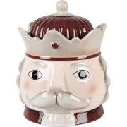 Clayre & Eef Voorraadpot Notenkraker Ø 16x19 cm Beige Keramiek