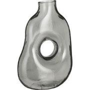 Jay vase glass l. grey - l18,5xw10,5xh25cm