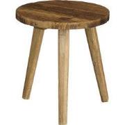 Bold side table recycled wood brown - h28xd26cm