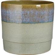 Olof pot round d. blue - h24xd26cm