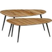 Mica Decorations Jailey Bijzettafel - Set van 2 - L84 x B39 x H39 cm -...