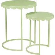 Mica Decorations Lara Bijzettafel - Set van 2 - H51 x Ø40 cm - Metaal ...