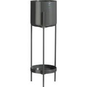 Colyn Flower Pot on Stand - H60 x Ø19 cm - Iron - Black