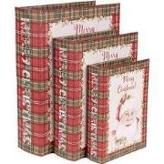 Clayre & Eef Opbergdoos Set van 3 Boeken 27x22x7 / 22x17x6 / 17x12x4 c...